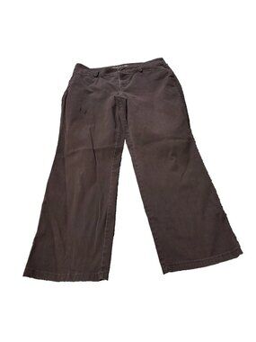Dockers Pants Womens Size 10 Short 32x26 Brown Chino Khaki Wide Leg Cuff LL y2K